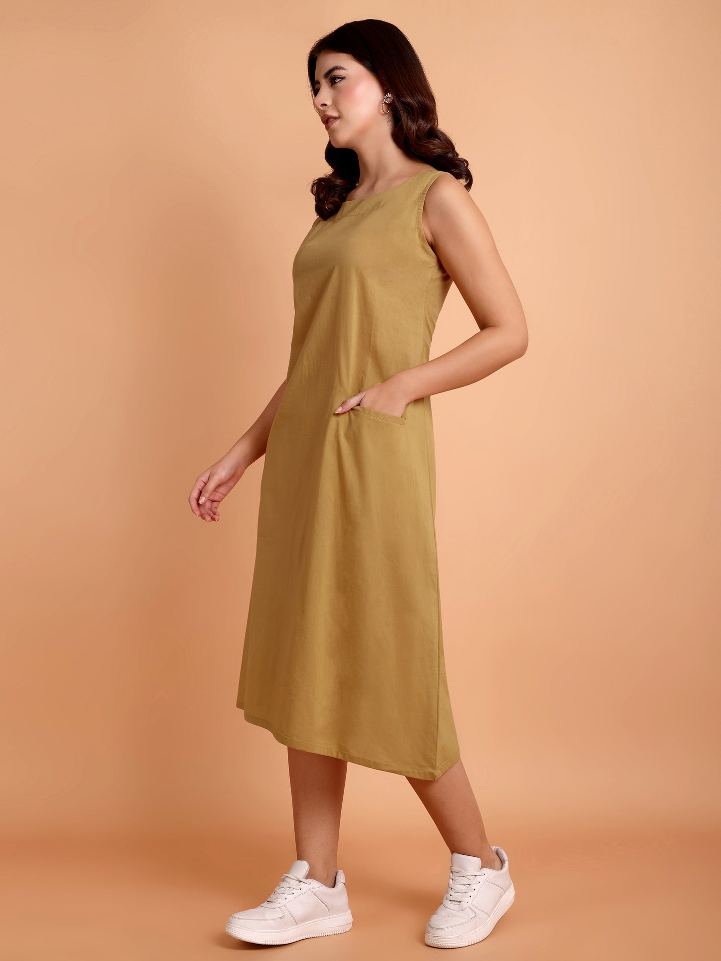 Copper yellow Cotton Dress
