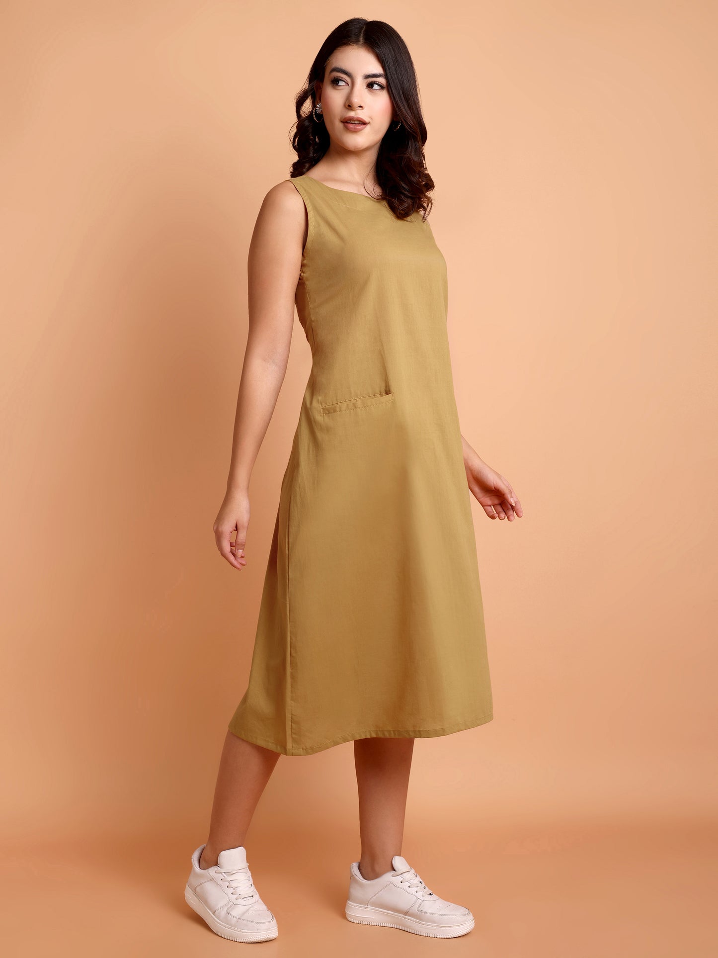 Copper yellow Cotton Dress