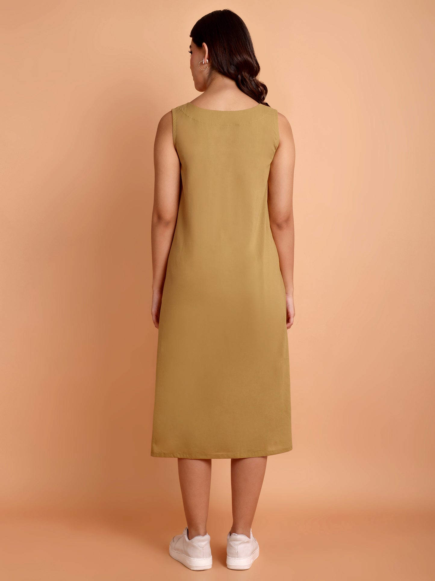 Copper yellow Cotton Dress
