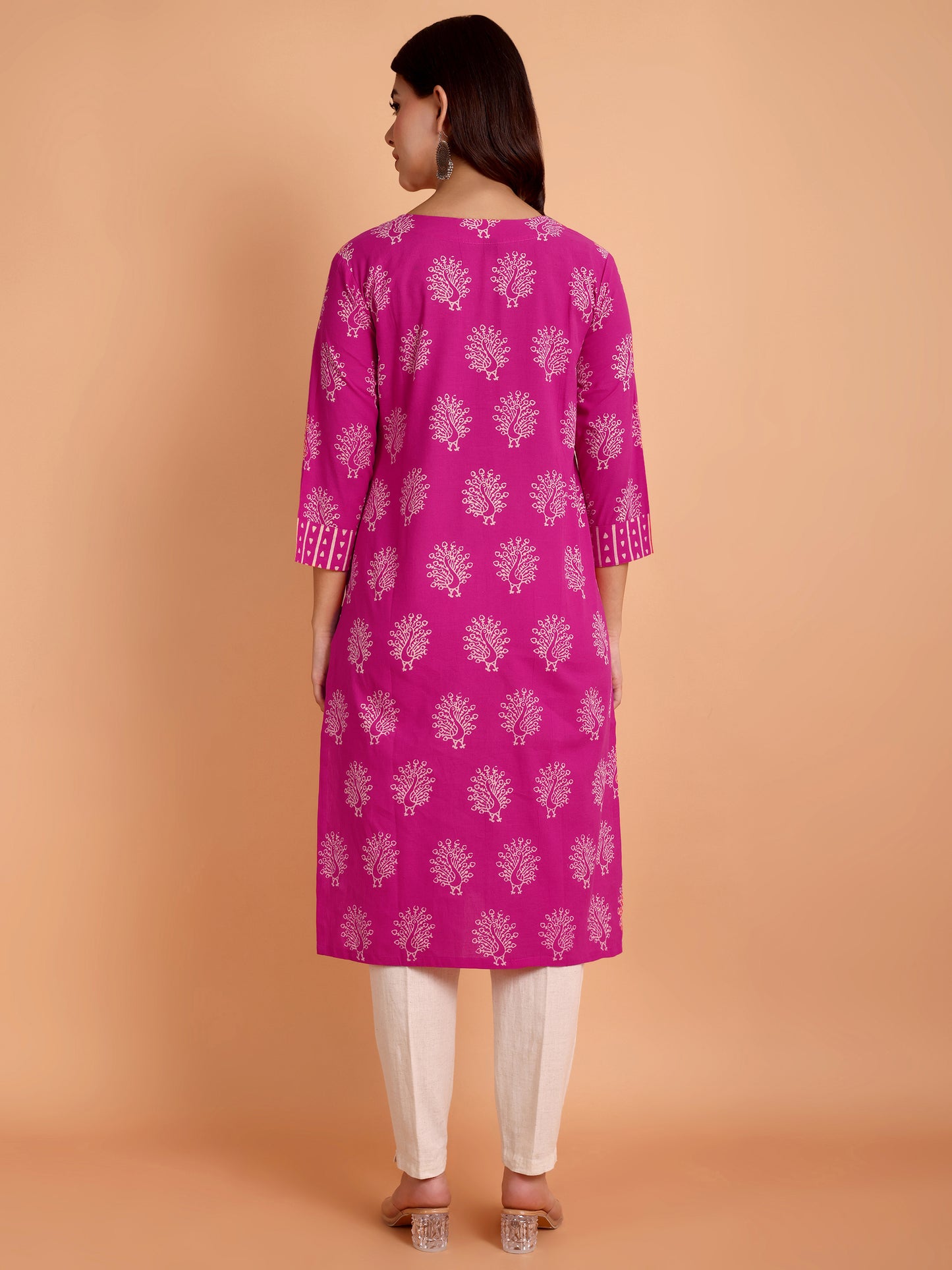 Rose Pink Cotton kurti