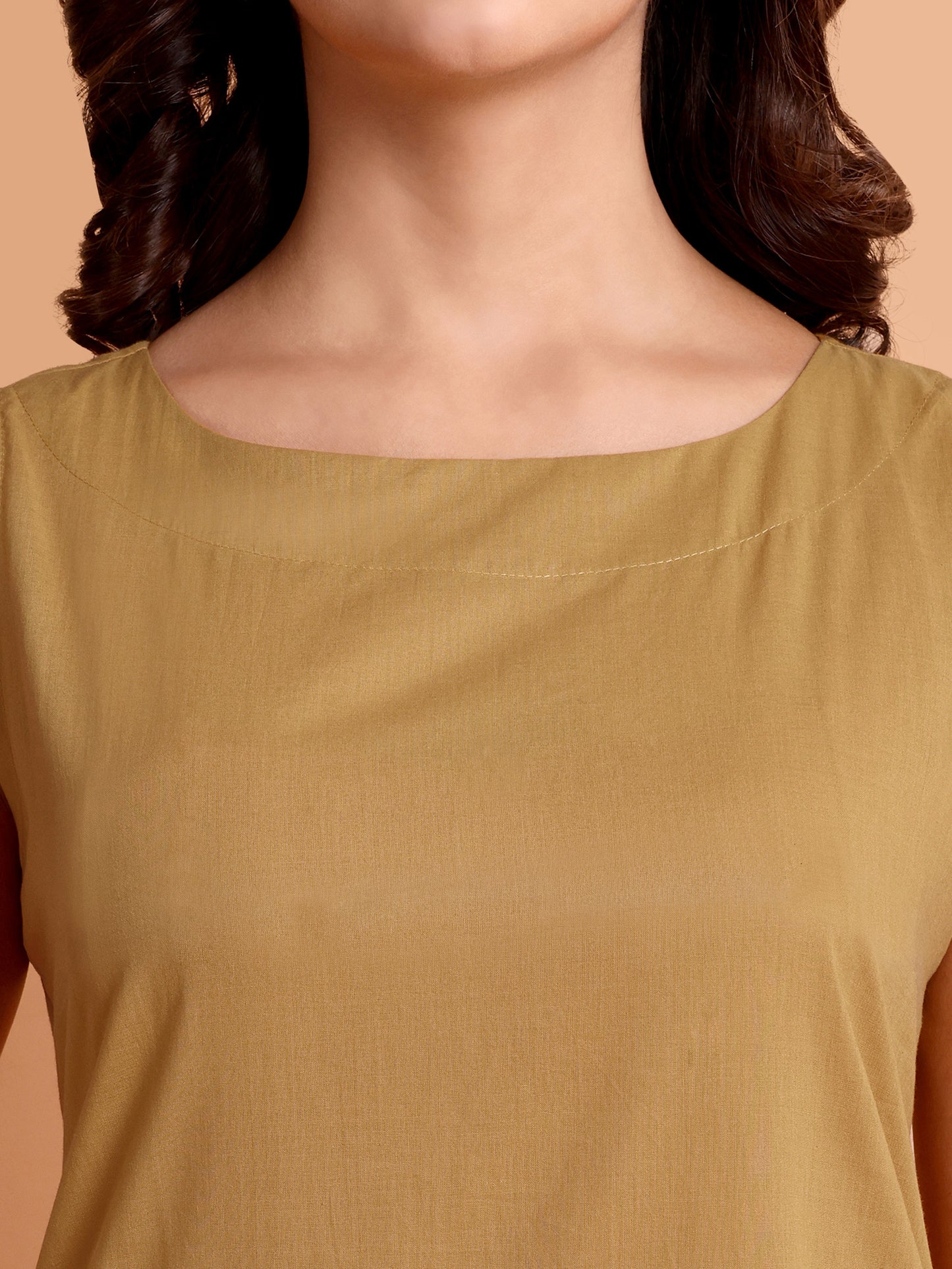 Copper yellow Cotton Dress