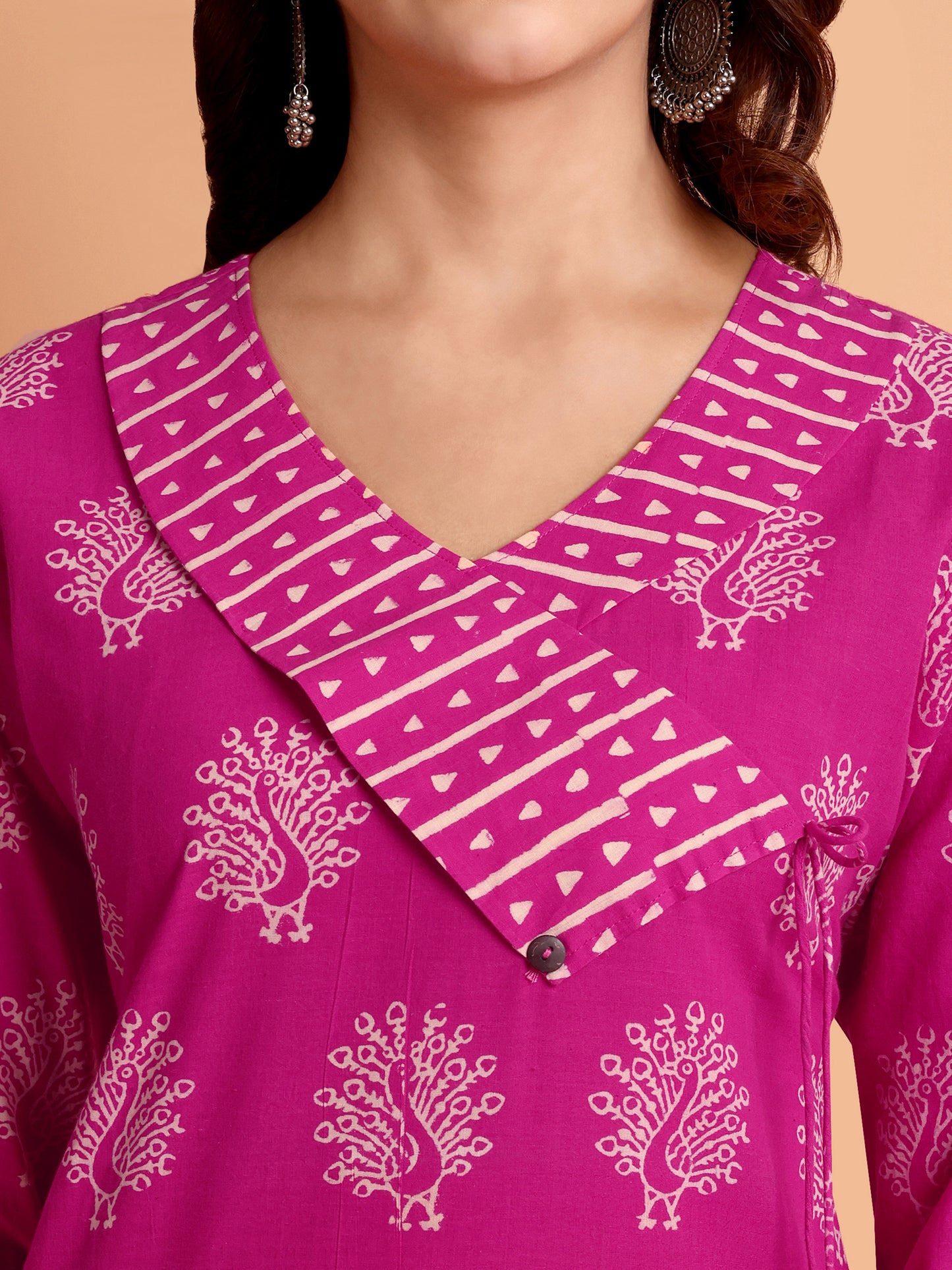 Rose Pink Cotton kurti