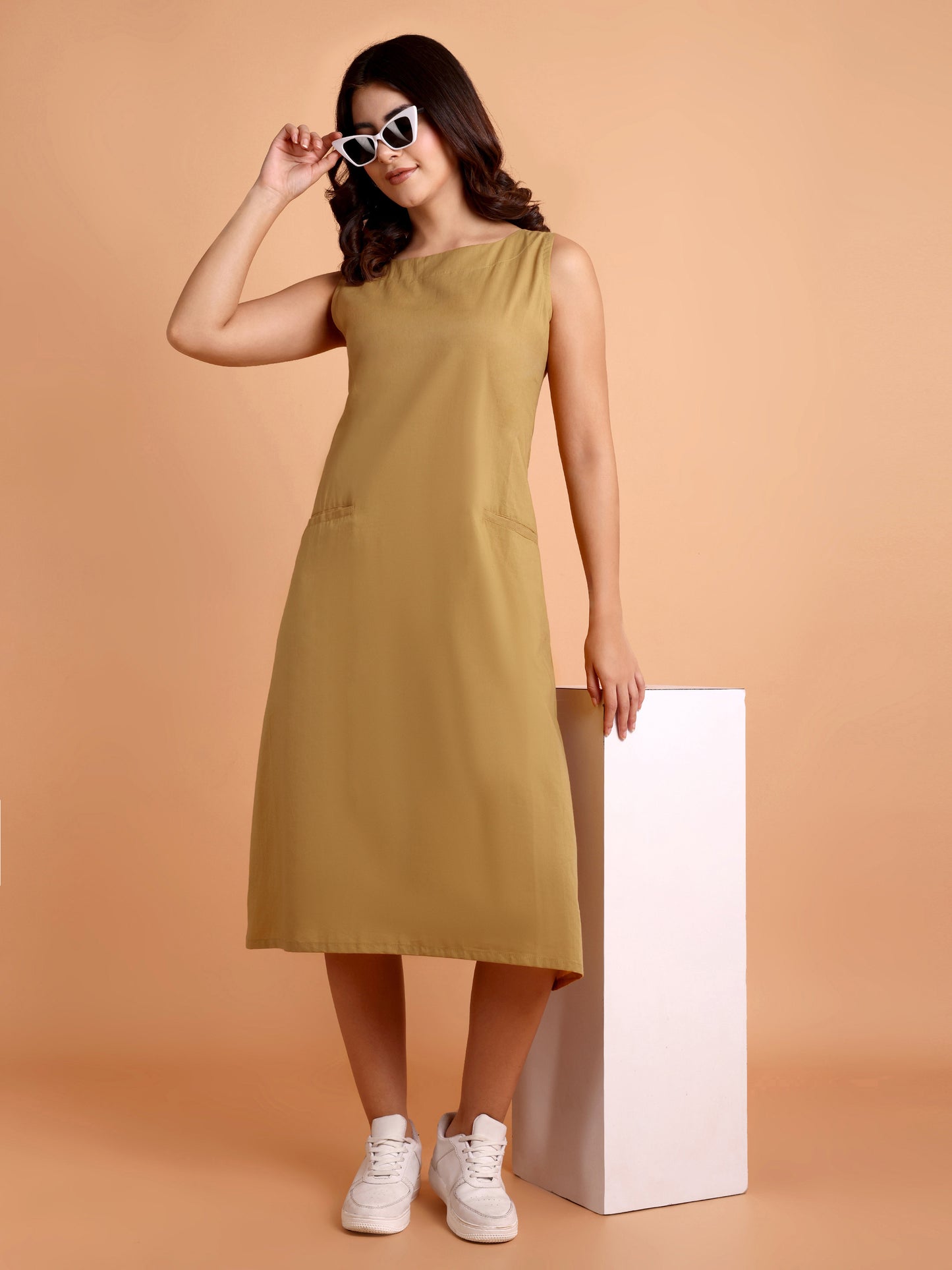 Copper yellow Cotton Dress