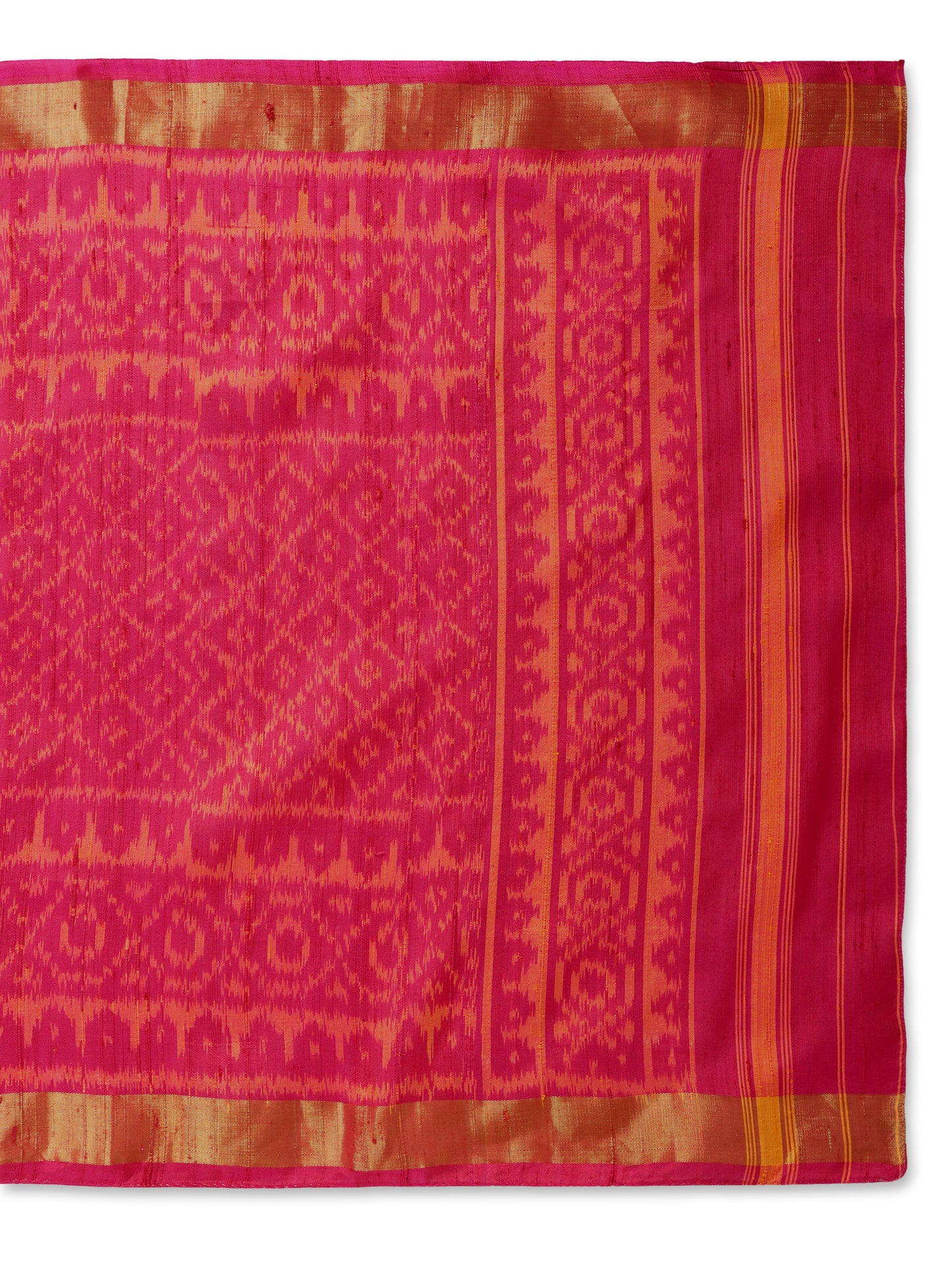 Pink patola silk raw silk stole dupatta