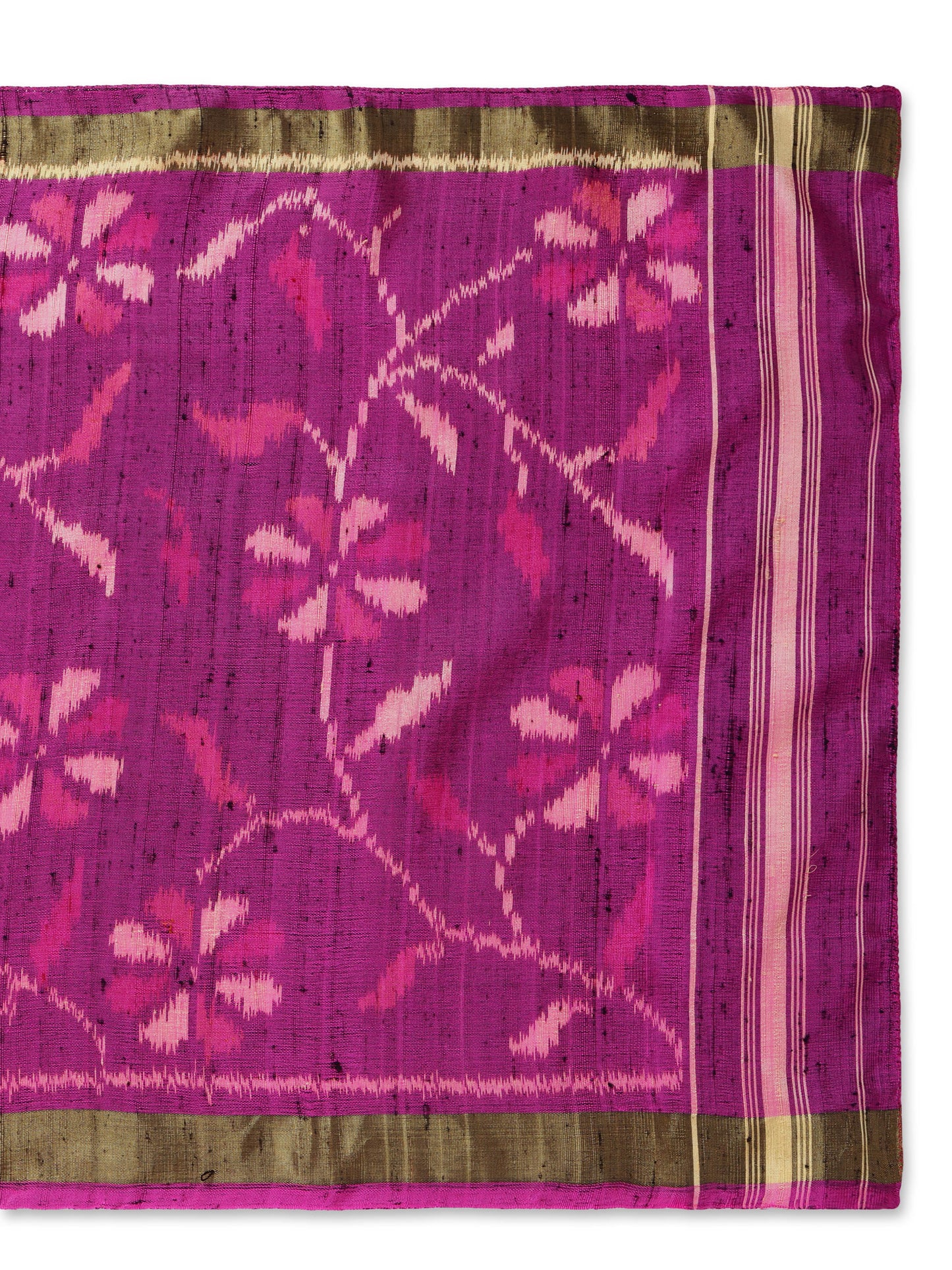 Purple Patola raw silk stole dupatta