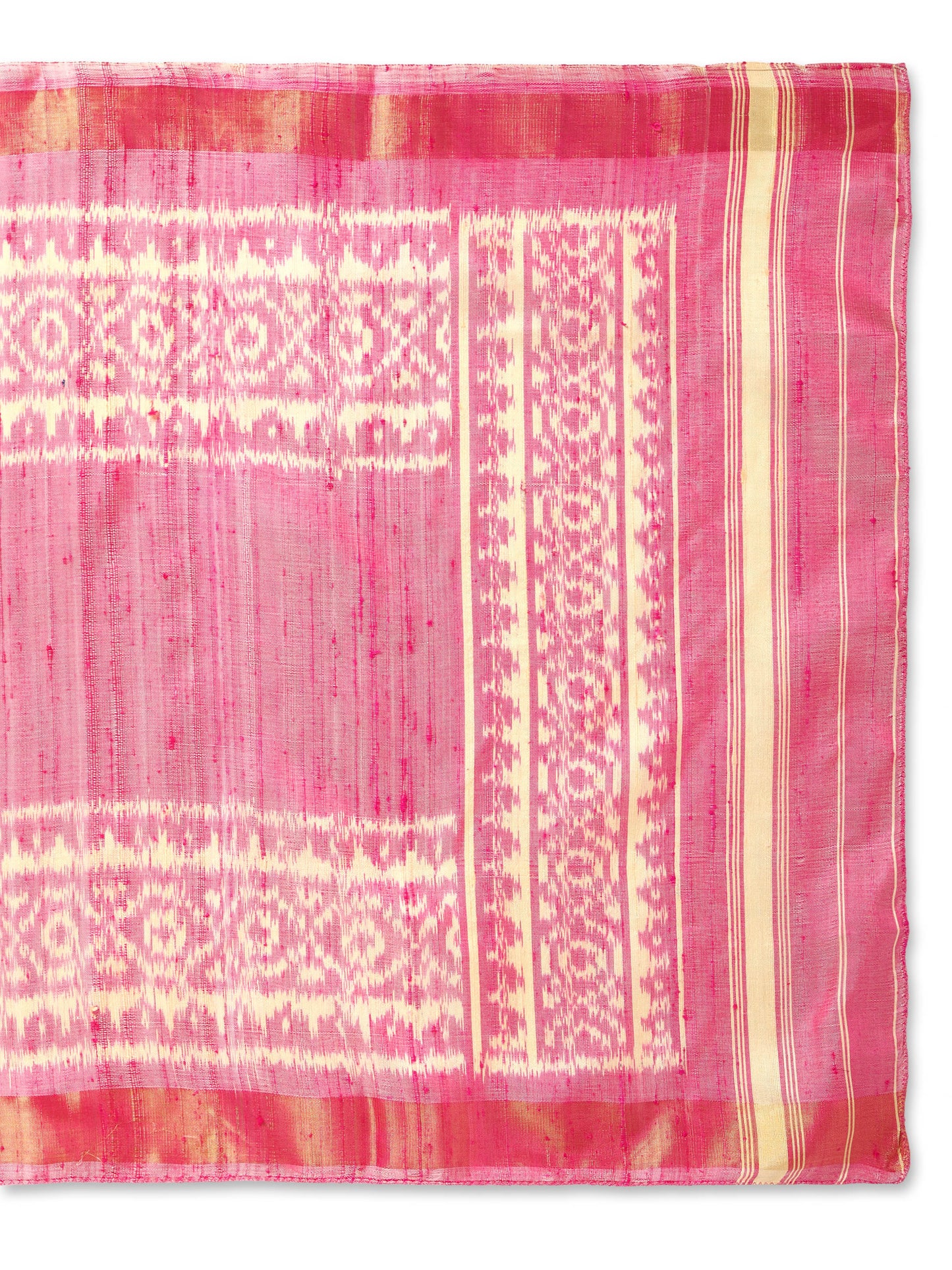 Light Pink Patola Raw silk stole dupatta