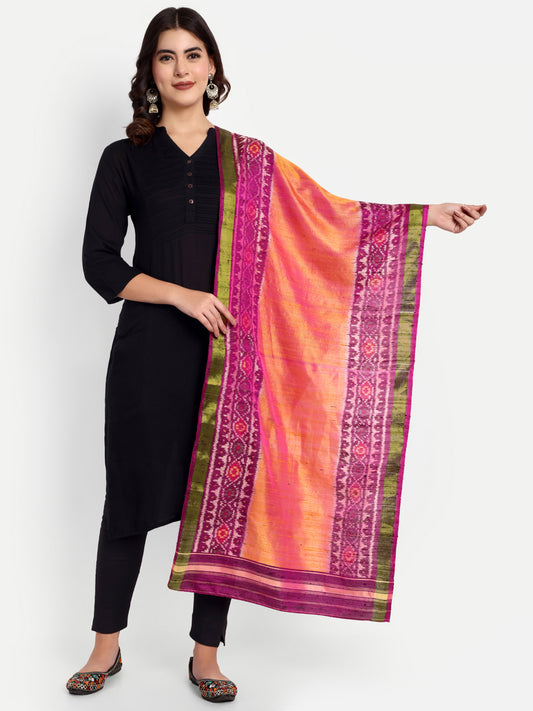 Purple patola Raw silk dupatta