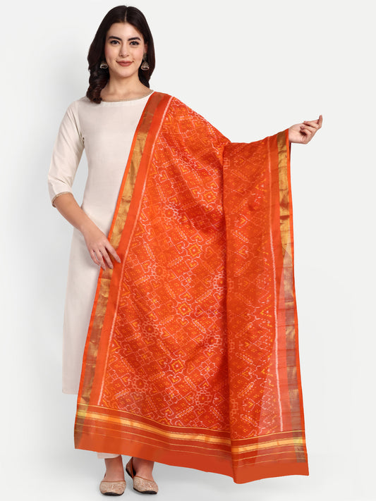 Patola Silk Single ikat Dupatta