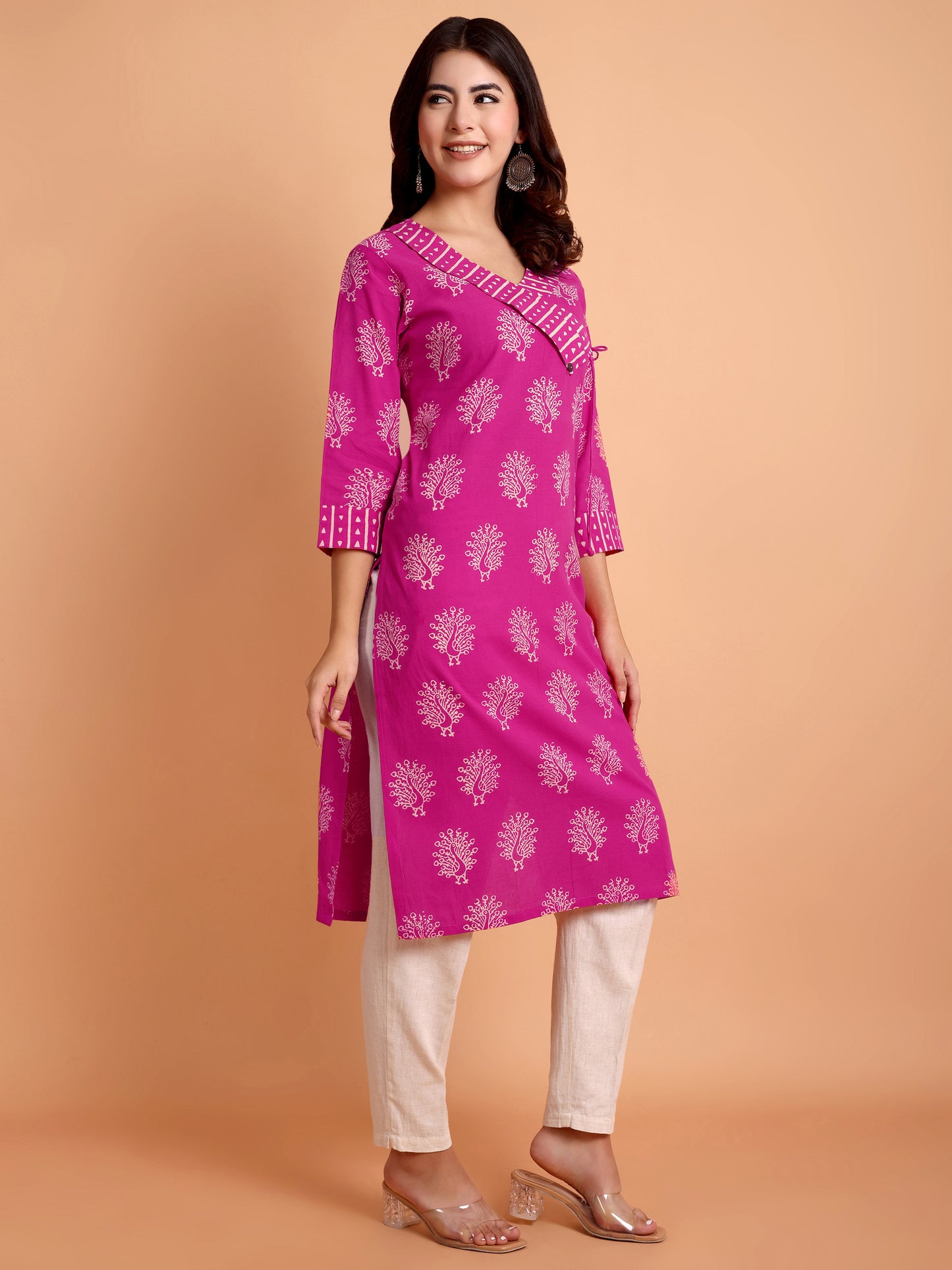 Rose Pink Cotton kurti