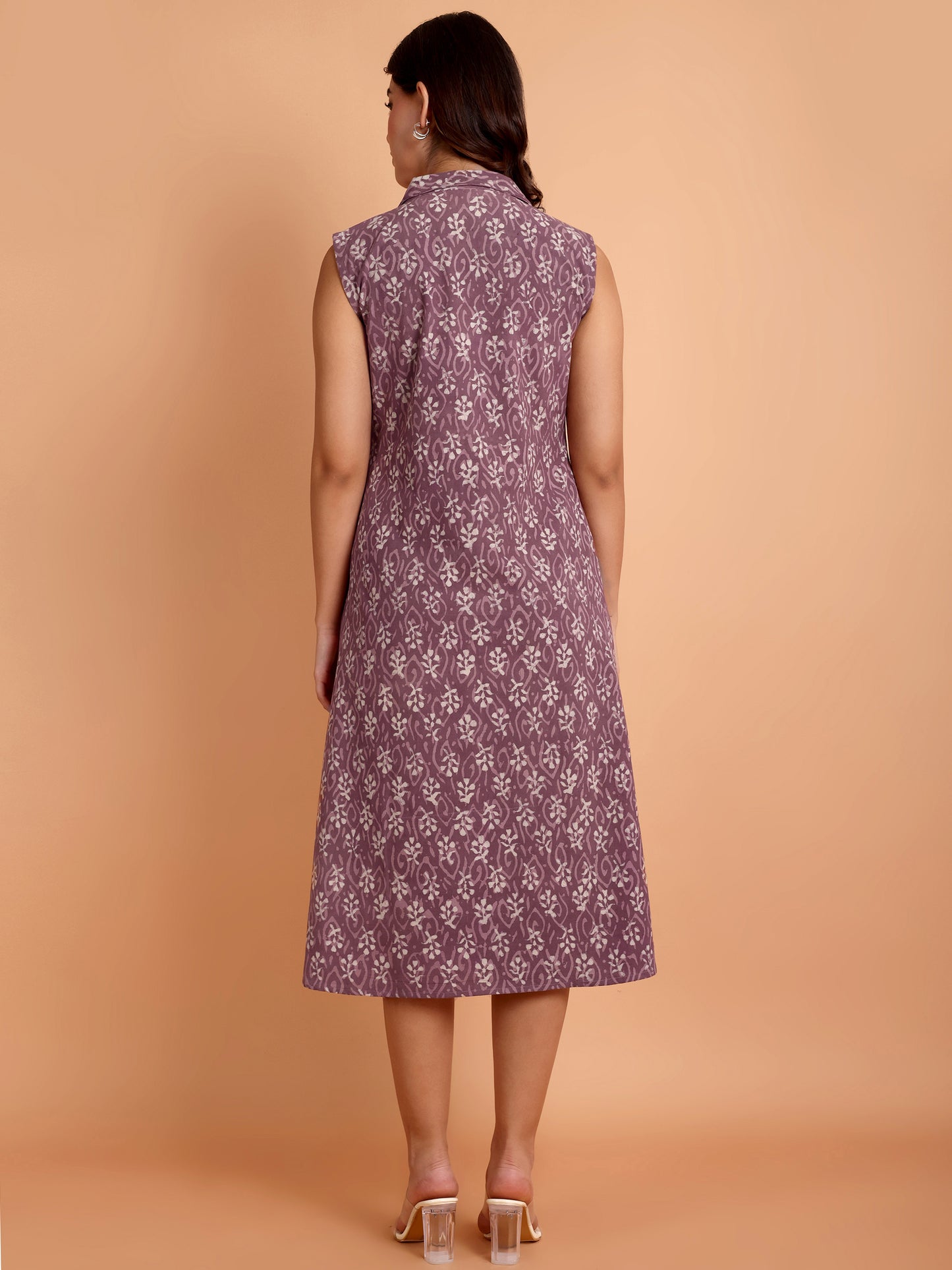 Mauve purple cotton dress