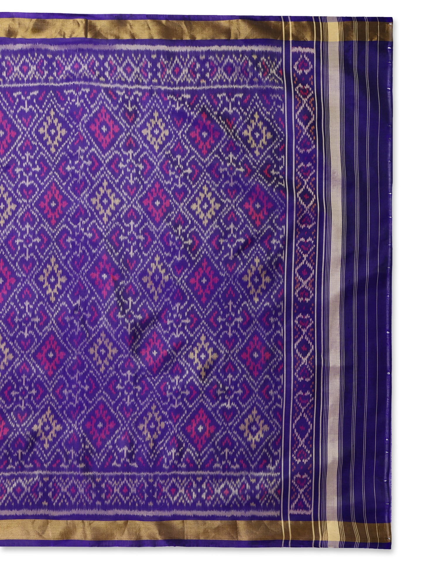 Purple patola silk single ikat dupatta